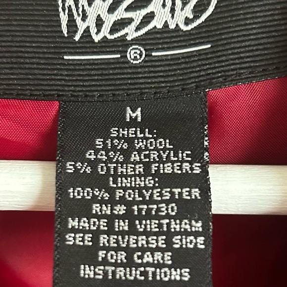 Mossimo Peacoat Red Wool Blend Double Breasted‎ Peacoat Waist Coat Size Medium - Picture 7 of 7